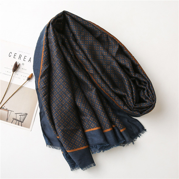 Men cotton scarf factory geometric cotton linen silk scarf