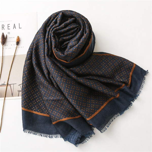 Men cotton scarf factory geometric cotton linen silk scarf