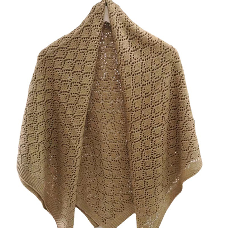 New thick knit lily square scarf phoenix 105 knitted square scarf shawl women