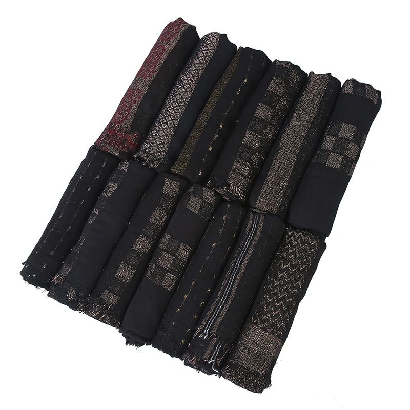 Cotton gradient printing ladies scarf can shawl warmth fashion scarf wholesale