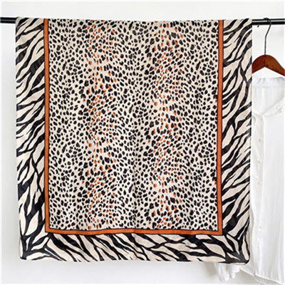 Cotton and linen long scarf Korean style leopard scarf fashion sunscreen beach towel shawl wholesale