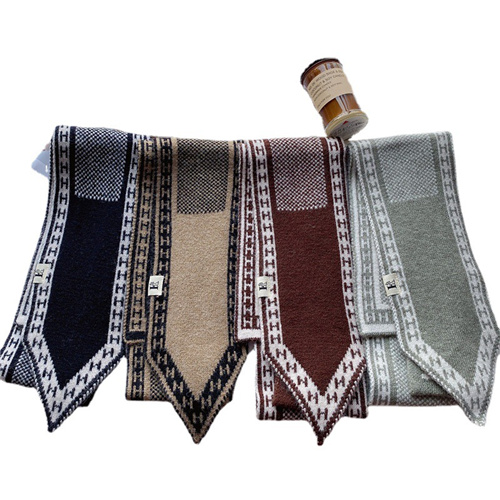 New style cross scarf for women cross ear scarf Korean style retro literary knitted wool scarf