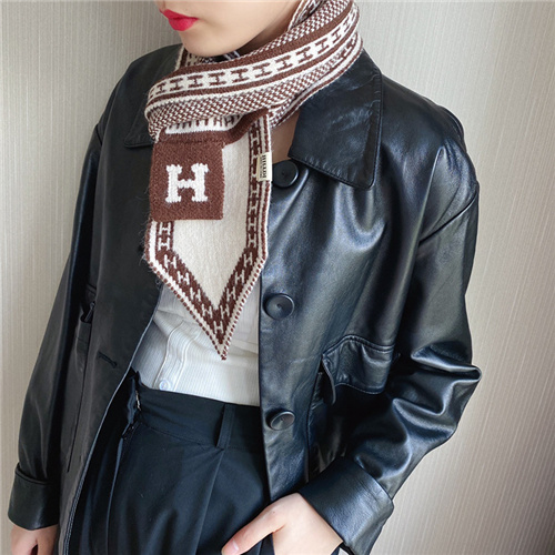 New style cross scarf for women cross ear scarf Korean style retro literary knitted wool scarf