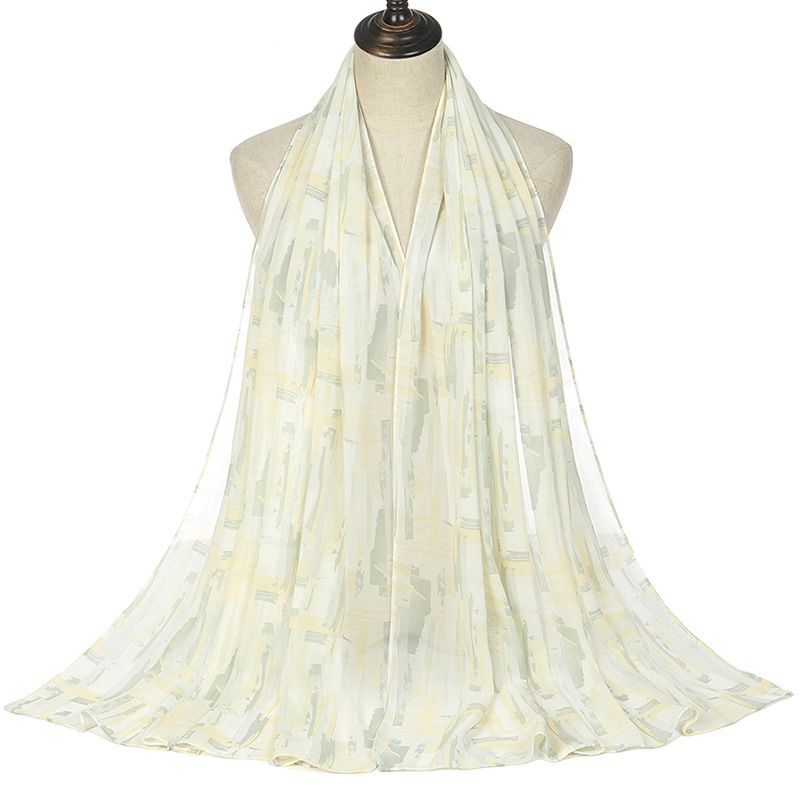 New Pearl Chiffon Tie Dye Scarf Travel Turban Silk Scarf Wholesale