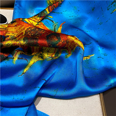 Korean version of floral silk scarf women lengthened printing scarf sunscreen shawl wholesale