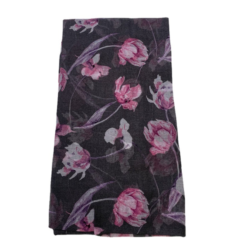 Balinese floral print scarf headdress long scarf Baotou gauze scarf wholesale