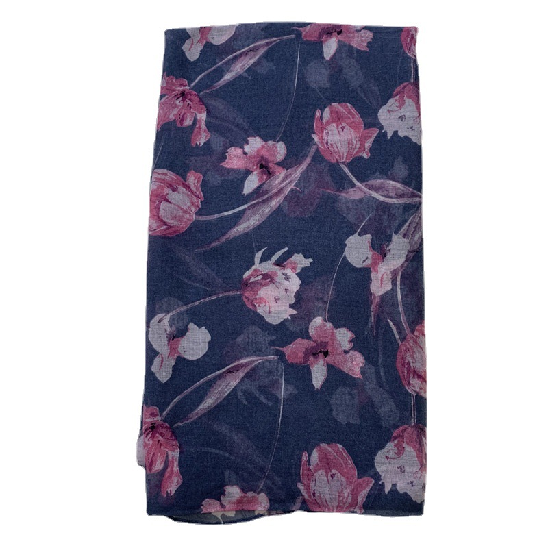 Balinese floral print scarf headdress long scarf Baotou gauze scarf wholesale