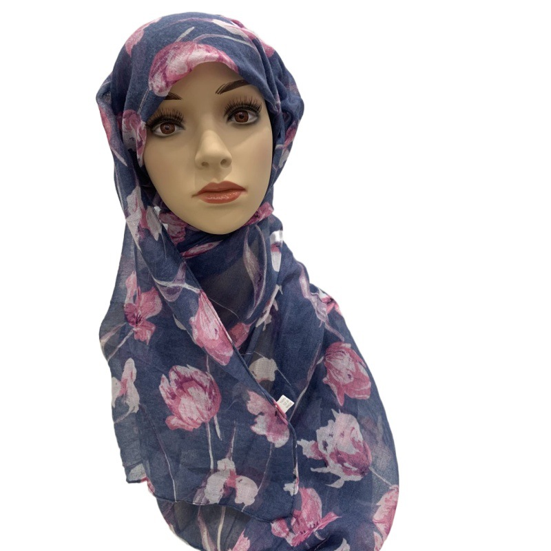 Balinese floral print scarf headdress long scarf Baotou gauze scarf wholesale