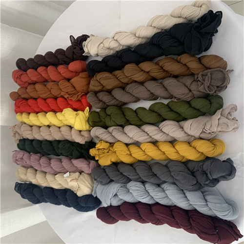 Balinese monochromatic solid color scarf twist wrinkle scarf turban candy color small scarf wholesale