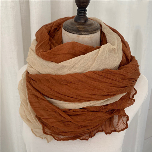 Balinese monochromatic solid color scarf twist wrinkle scarf turban candy color small scarf wholesale