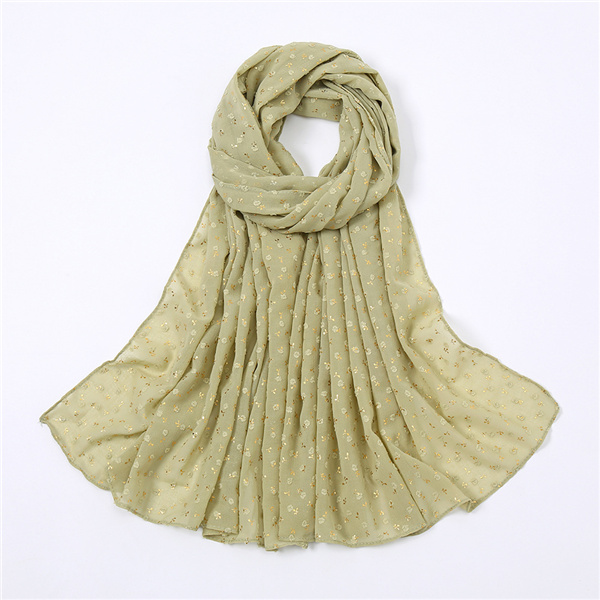 Pearl Chiffon Hot Stamping Ball Ball Lady Scarf Fashion Baotou Shawl Factory Wholesale