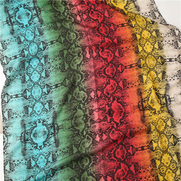 Women color neon leopard print cotton linen long warm shawl