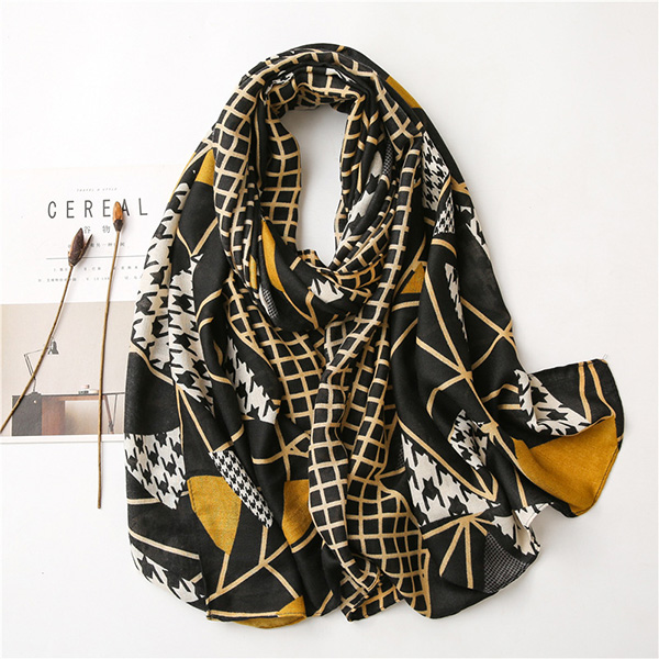 China Scarves Wholesale Cotton Houndstooth Women scarf