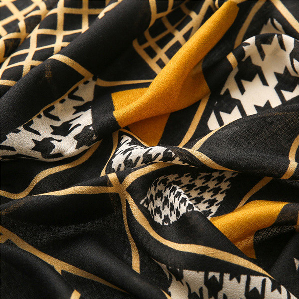 China Scarves Wholesale Cotton Houndstooth Women scarf