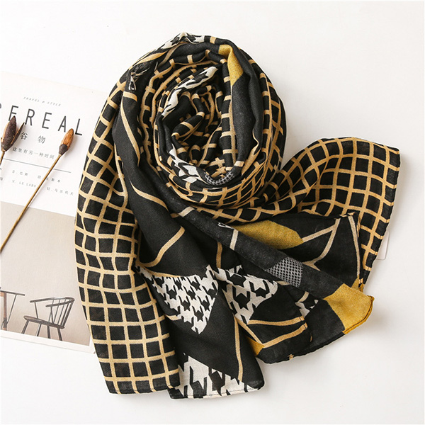 China Scarves Wholesale Cotton Houndstooth Women scarf