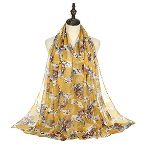wholesale scarf floral veil print scarf new cotton linen warm ladies shawl