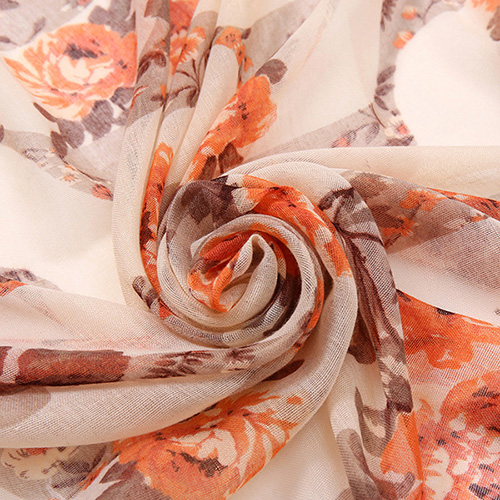 wholesale scarf floral veil print scarf new cotton linen warm ladies shawl