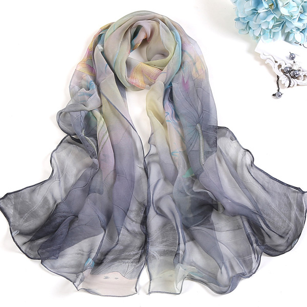 Lotus silk scarf beach towel wholesale women Indian