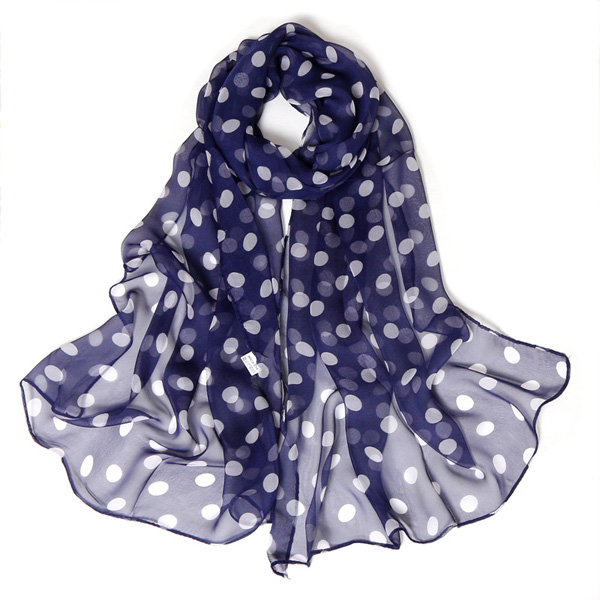 Hangzhou Womens Silk Scarf Polka Dot