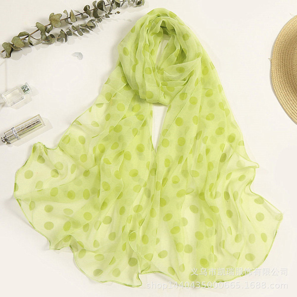 Hangzhou Womens Silk Scarf Polka Dot
