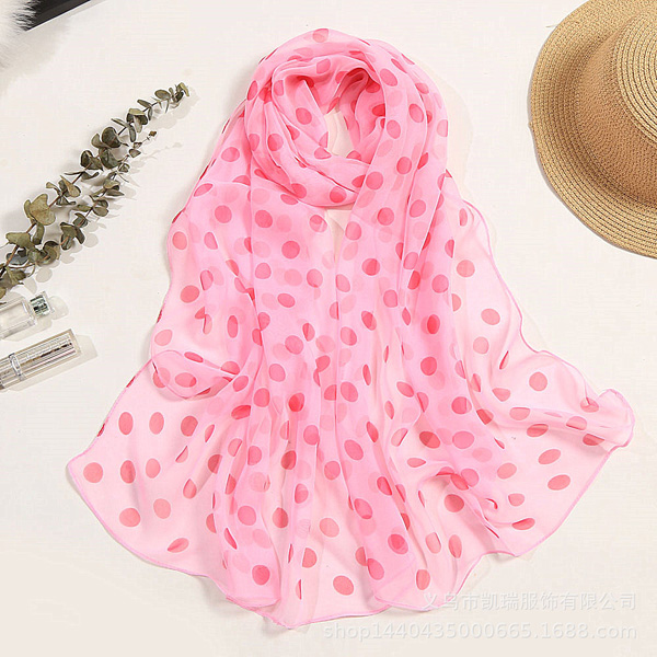 Hangzhou Womens Silk Scarf Polka Dot