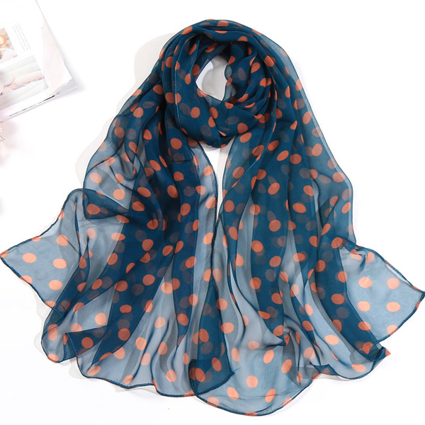 Hangzhou Womens Silk Scarf Polka Dot