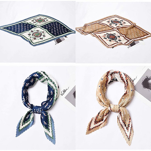 Wholesale pleated office silk scarf uk