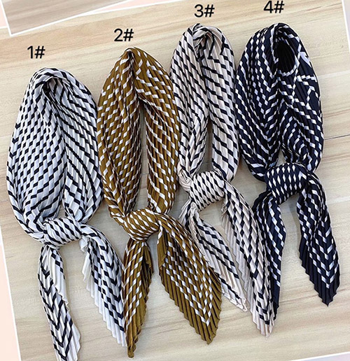 Wholesale pleated office silk scarf uk