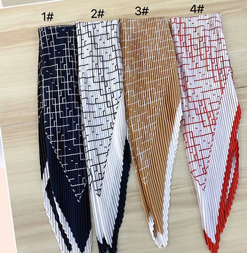 Wholesale pleated office silk scarf uk
