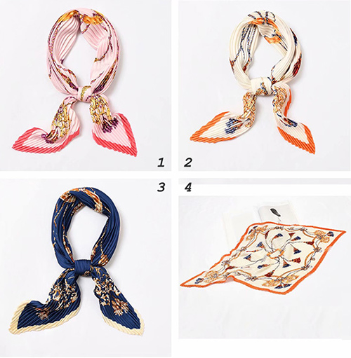 China pleated womens silk scarf gifts