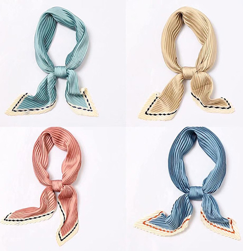 China pleated womens silk scarf gifts