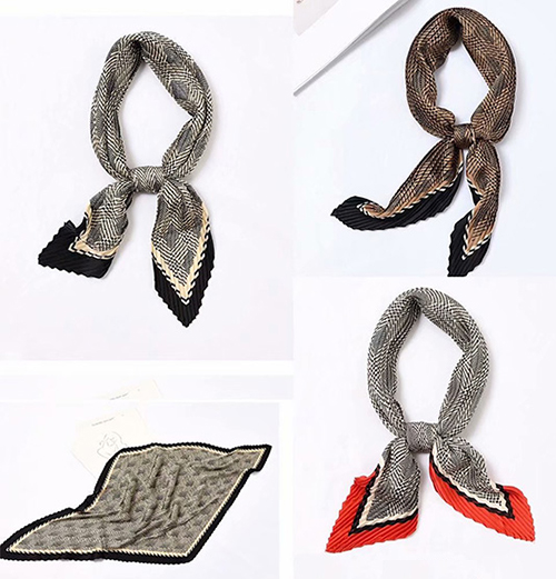 China pleated womens silk scarf gifts