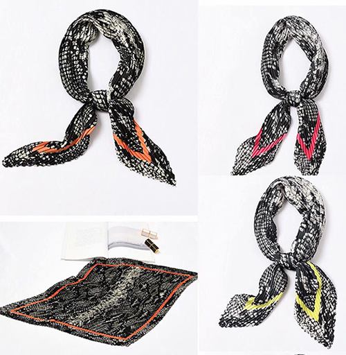 French pleated women silk scarf gifts