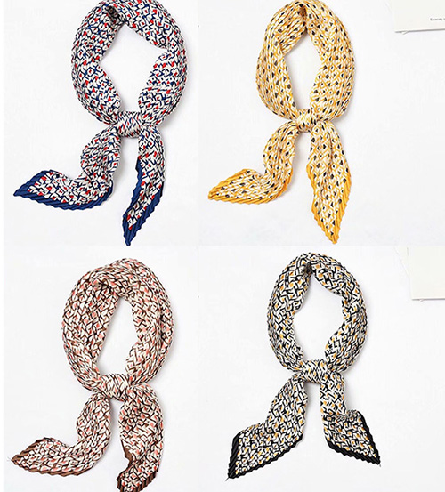 Wholesale pleated fashion women silk scarf