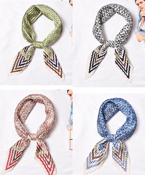 Wholesale pleated fashion women silk scarf