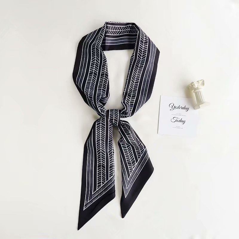 Satin Head Hair Handbag Handle Highlights Scarf Tie Bundle