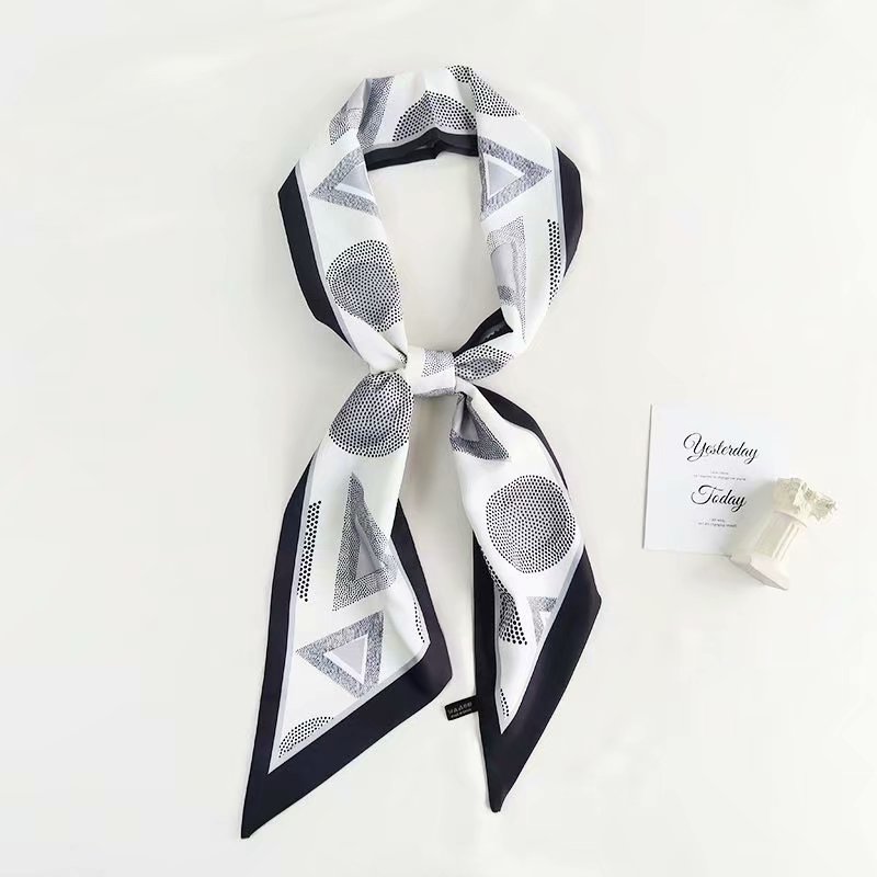 Woman Head Hair silk Tie Scarf