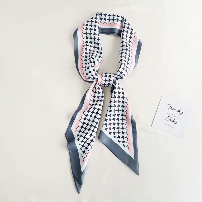 Woman Head Hair silk Tie Scarf