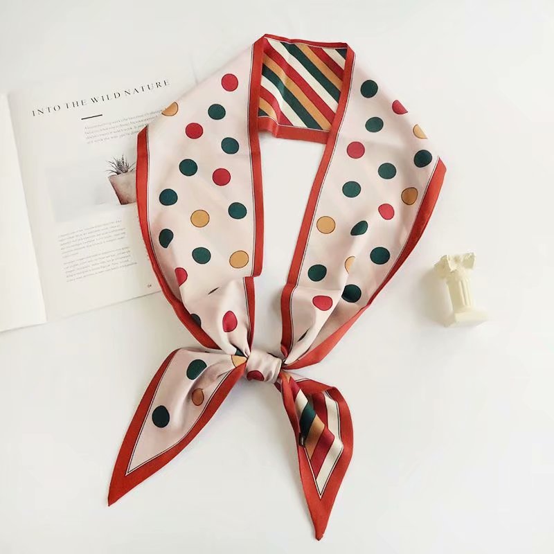 Wholesale Silk Satin women Headband Hair Tie Scarf