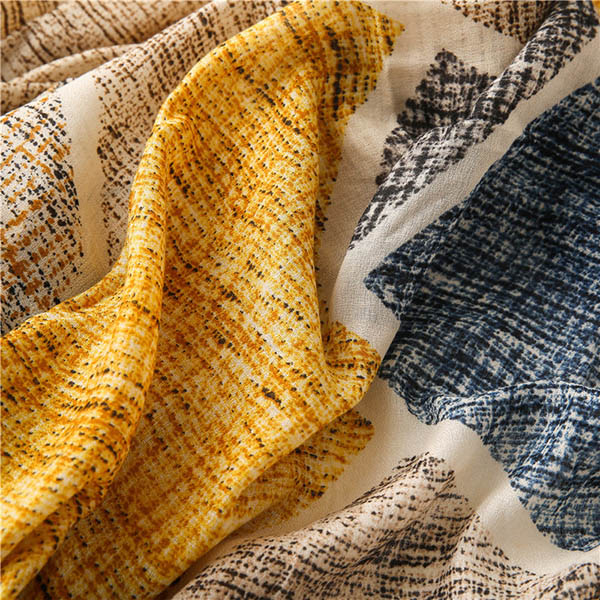 Cotton linen scarf sunscreen air conditioning shawl women tie-dye scarf