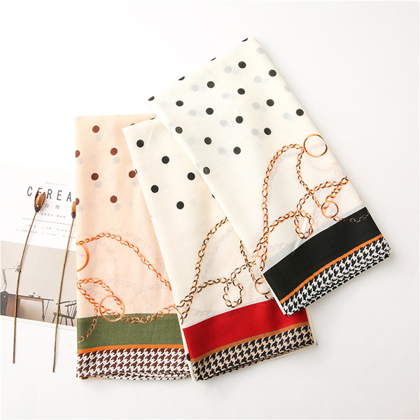 Wholesale Printed chain scarf women spring shawl fashion scarves