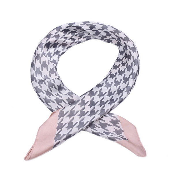Ladies square scarf new silk satin plaid scarf 70cm silk scarf