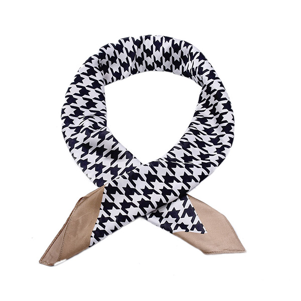 Ladies square scarf new silk satin plaid scarf 70cm silk scarf