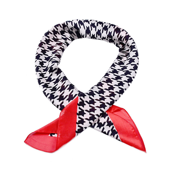 Ladies square scarf new silk satin plaid scarf 70cm silk scarf