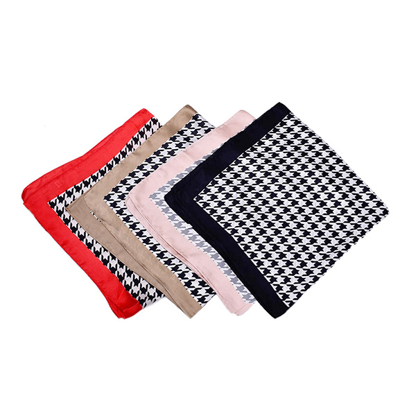 Ladies square scarf new silk satin plaid scarf 70cm silk scarf