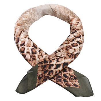 70cm leopard print silk scarf women professional square scarf