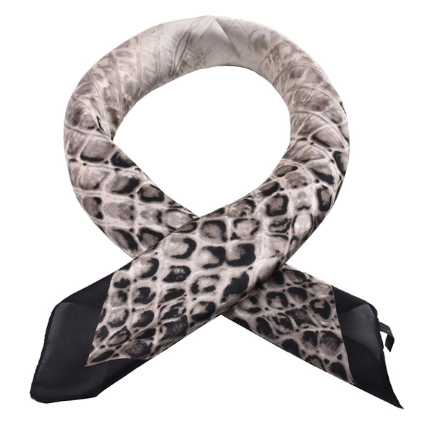 70cm leopard print silk scarf women professional square scarf