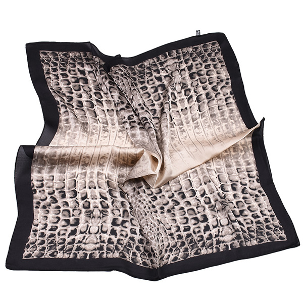 70cm leopard print silk scarf women professional square scarf