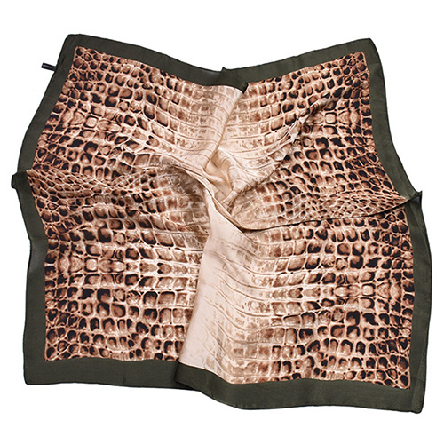 70cm leopard print silk scarf women professional square scarf