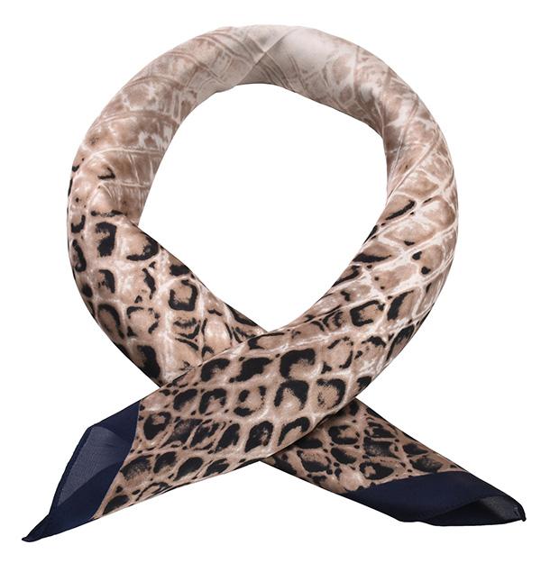 70cm leopard print silk scarf women professional square scarf